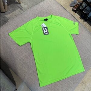 NWT Sport Neon Green Athletic men T-Shirt size L